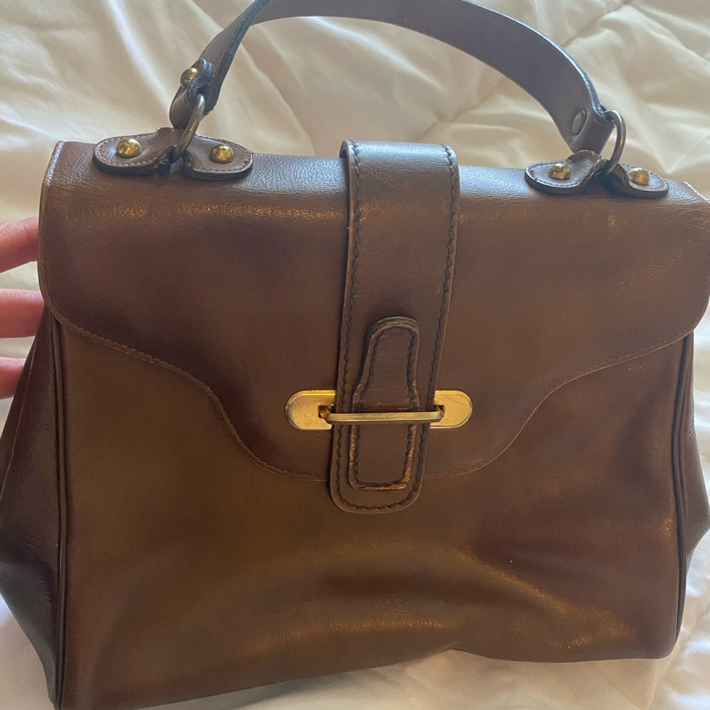 Vintage Brown leather bag - Picture 3 of 6